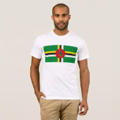 T-shirt de drapeau de la Dominique (Devant entier)