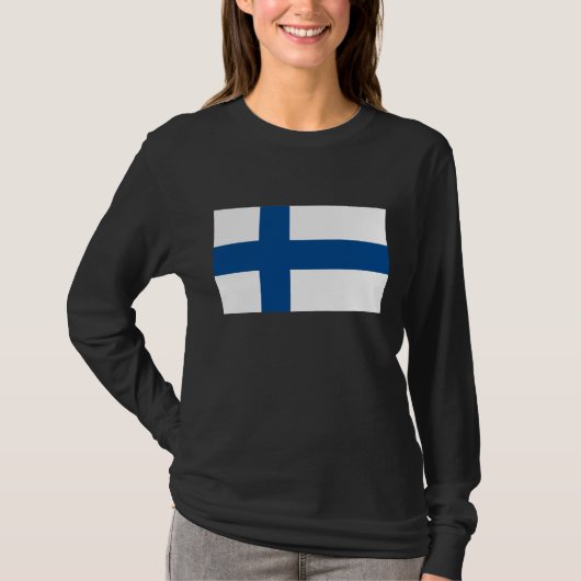 T-shirt de drapeau de la Finlande (Devant)