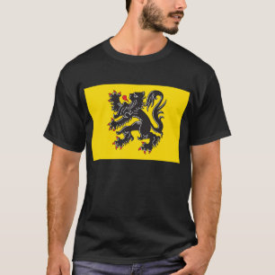 T-shirt de drapeau de la Flandre