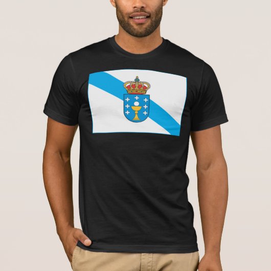 T-shirt de drapeau de la Galicie (Devant)
