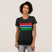 T-shirt de drapeau de la Gambie (Devant entier)
