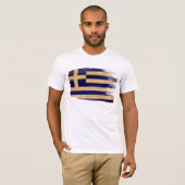 T-shirt de drapeau de la Grèce (Devant entier)