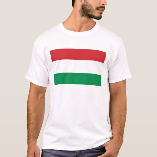 T-shirt de drapeau de la Hongrie (Devant)