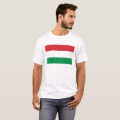 T-shirt de drapeau de la Hongrie (Devant entier)