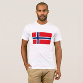 T-shirt de drapeau de la Norvège (Devant entier)
