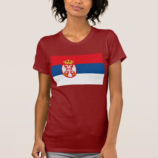 T-shirt de drapeau de la Serbie (Devant)