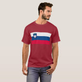 T-shirt de drapeau de la Slovénie (Devant entier)
