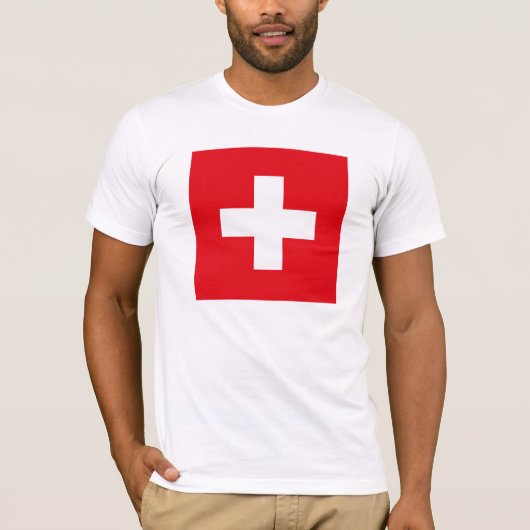 T-shirt de drapeau de la Suisse (Devant)
