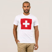 T-shirt de drapeau de la Suisse (Devant entier)