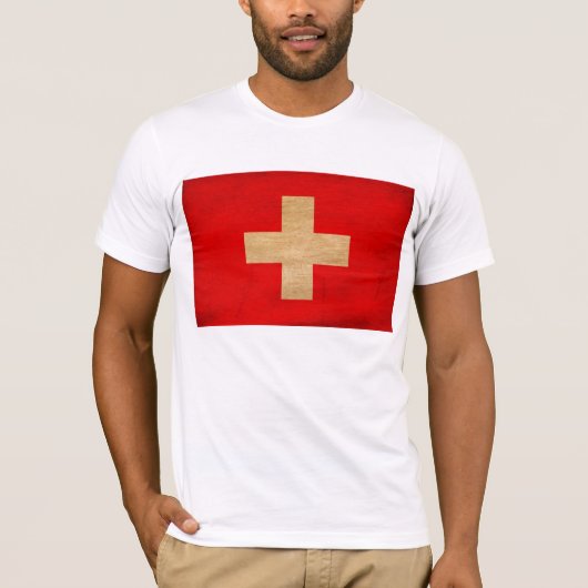 T-shirt de drapeau de la Suisse (Devant)