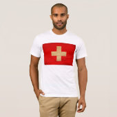 T-shirt de drapeau de la Suisse (Devant entier)