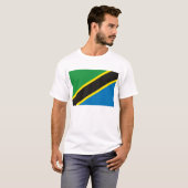 T-shirt de drapeau de la Tanzanie (Devant entier)