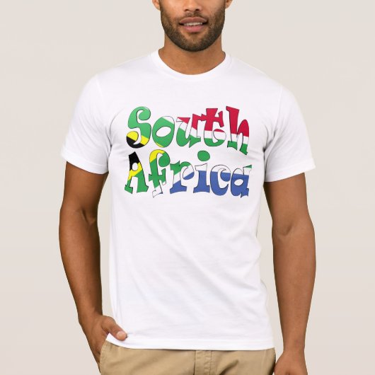 T-shirt de drapeau de l'Afrique du Sud (Devant)