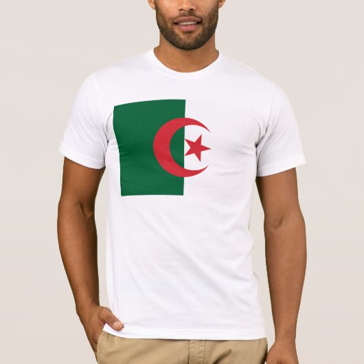 T-shirt de drapeau de l'Algérie (Devant)