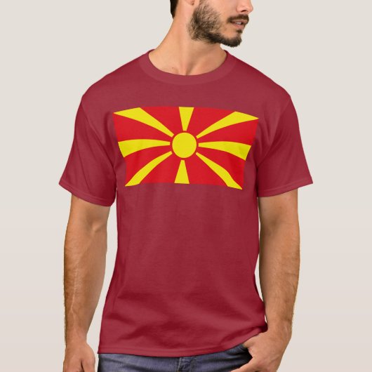 T-shirt de drapeau de Macédoine (Devant)