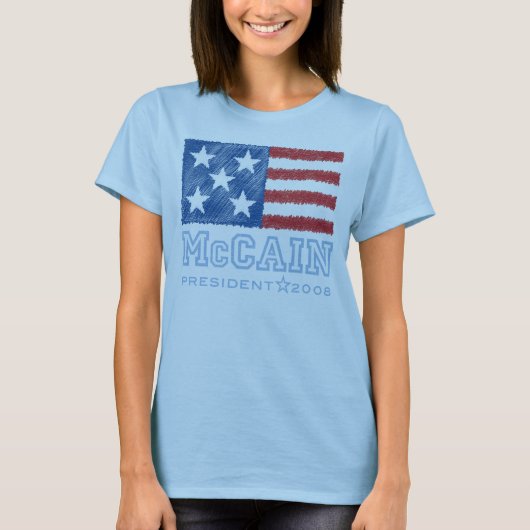 T-shirt de drapeau de McCAIN (Devant)