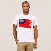 T-shirt de drapeau de Myanmar (Devant entier)