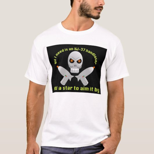 T-shirt de drapeau de pirate de XJ-37 Handlaser (Devant)