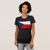 T-shirt de drapeau de République Tchèque (Devant entier)