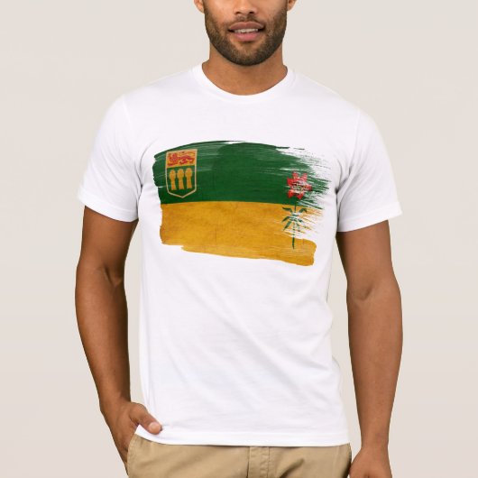 T-shirt de drapeau de Saskatchewan (Devant)