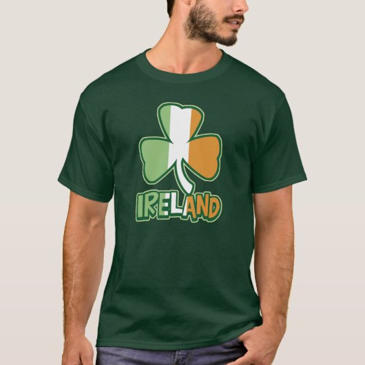 T-shirt de drapeau de shamrock de l'Irlande (Devant)