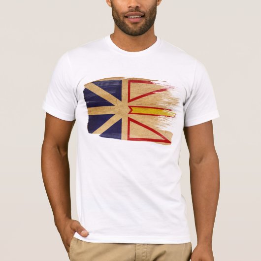 T-shirt de drapeau de Terre-Neuve (Devant)