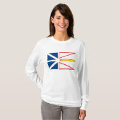 T-shirt de drapeau de Terre-Neuve (Devant entier)