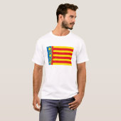 T-shirt de drapeau de Valence (Devant entier)