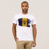 T-shirt de drapeau des Barbade (Devant entier)