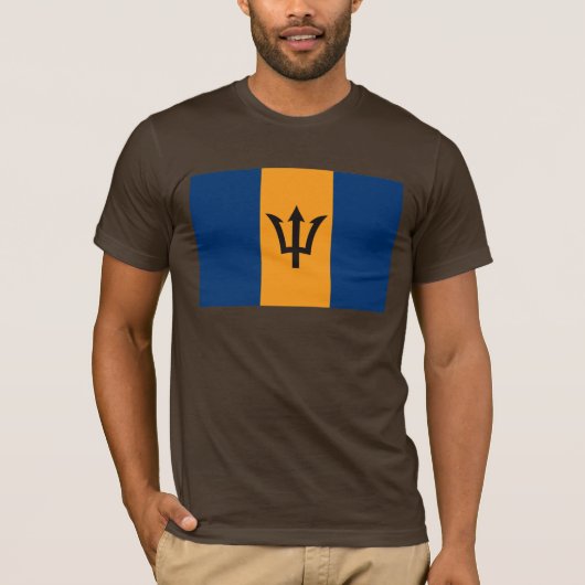 T-shirt de drapeau des Barbade (Devant)