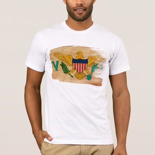 T-shirt de drapeau des Îles Vierges (Devant)