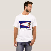 T-shirt de drapeau des Samoa américaines (Devant entier)
