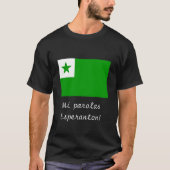 T-shirt de drapeau d'espéranto d'Esperanton de (Devant)