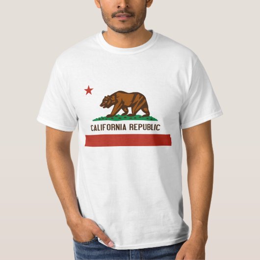 T-shirt de drapeau d'état de la Californie (Devant)