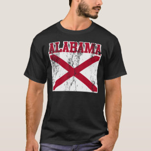 T-shirt de drapeau d'état de l'Alabama (affligé)