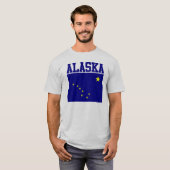T-shirt de drapeau d'état de l'Alaska (Devant entier)