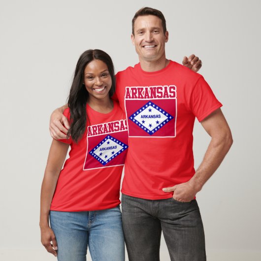 T-shirt de drapeau d'état de l'Arkansas (Unisexe)