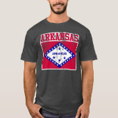 T-shirt de drapeau d'état de l'Arkansas (Devant)