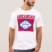 T-shirt de drapeau d'état de l'Arkansas (Devant)