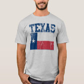 T-shirt de drapeau d'état du Texas (affligé) (Devant)