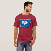 T-shirt de drapeau d'état du Wyoming (Devant entier)