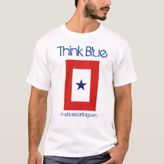 T-shirt de drapeau d'étoile bleue