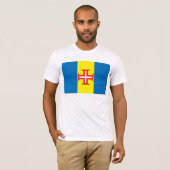 T-shirt de drapeau d'îles de la Madère (Devant entier)