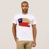 T-shirt de drapeau du Chili (Devant entier)