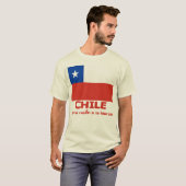 T-shirt de drapeau du Chili avec la devise (Devant entier)