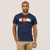 T-shirt de drapeau du Colorado - montée de roche - (Devant entier)