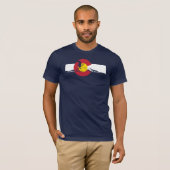 T-shirt de drapeau du Colorado - skieur - (Devant entier)