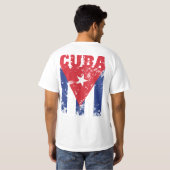 T-shirt de drapeau du Cuba - étiquette de LIBRE (Dos entier)