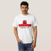 T-shirt de drapeau du Gibraltar (Devant entier)