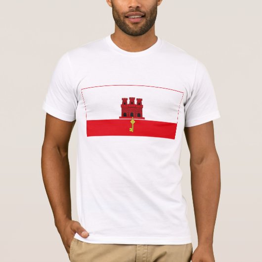 T-shirt de drapeau du Gibraltar (Devant)